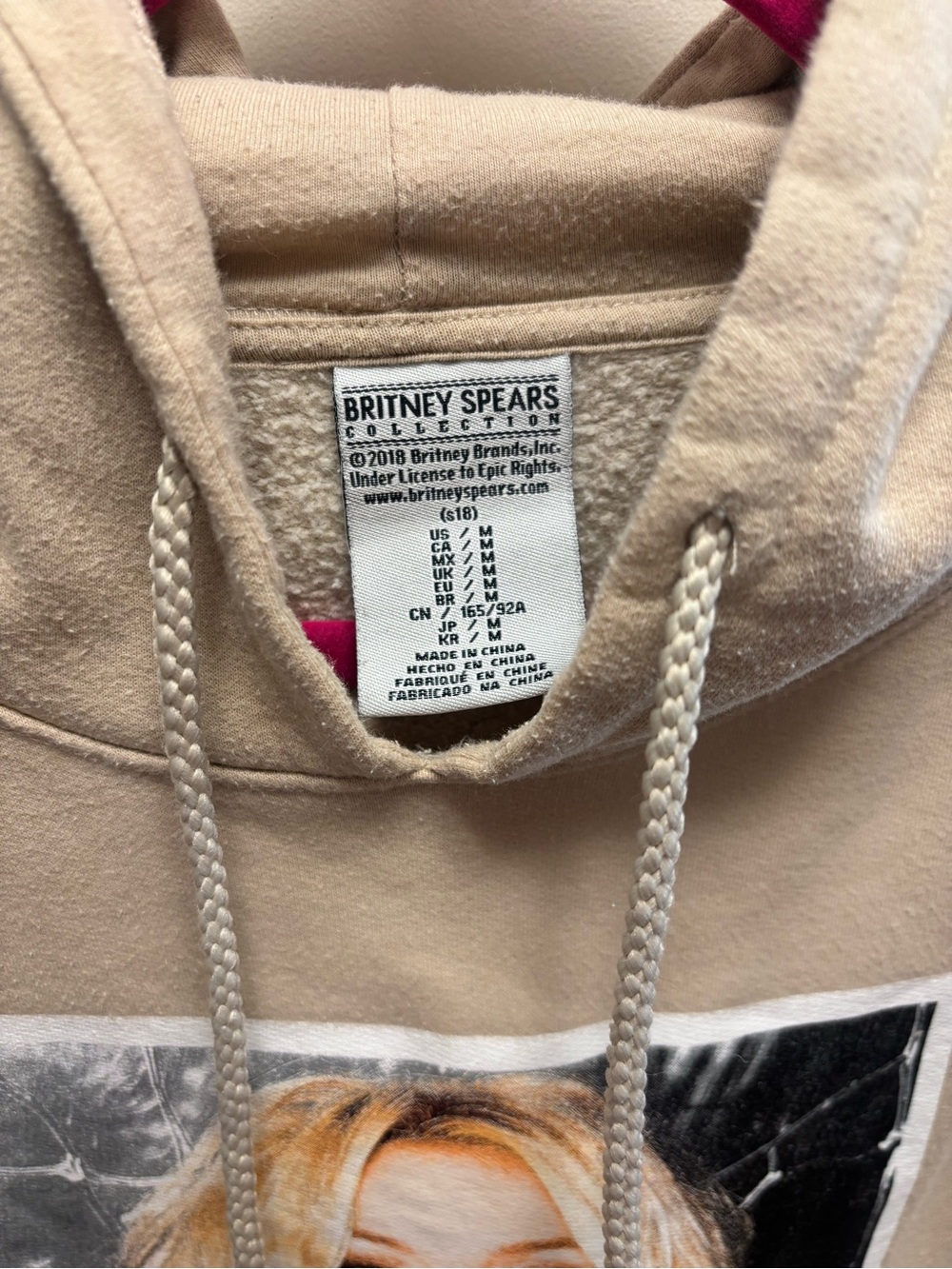 Cropped Britney Spears- Women's Sweatshirt size M (0064) - Picture 2 of 4